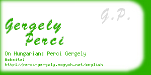 gergely perci business card